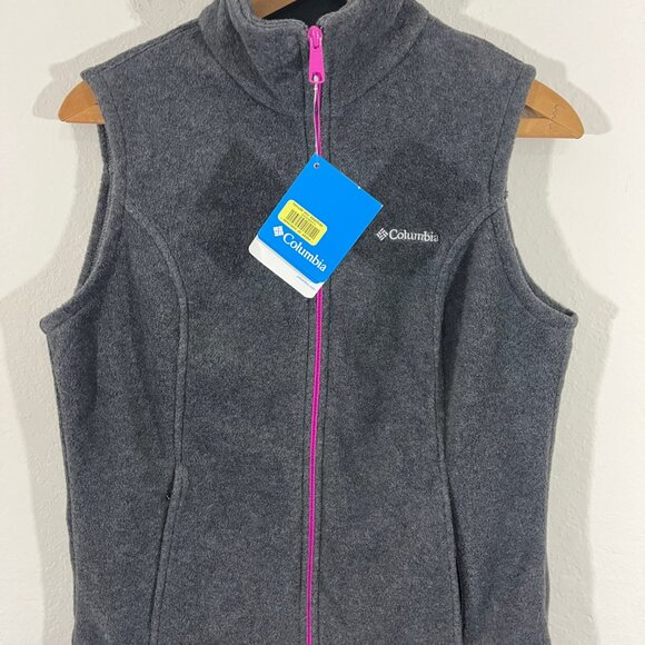 Columbia Women's Benton Springs Dark Gray Fleece Vest Size S Style WL1023 - Picture 3 of 10